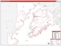 Kenai Peninsula Borough (), Ak Carrier Route Wall Map